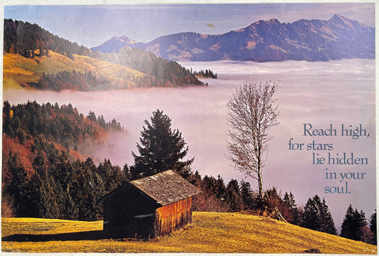 Reach High, For Stars Lie Hidden in Your Soul., vintage Argus Communications Motivational Poster #2222