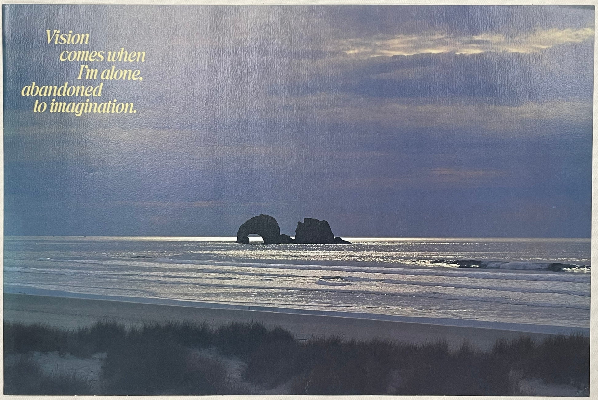 Vision Comes When I'm Alone, Abandoned to Imagine., vintage Argus Communications Motivational Poster #861