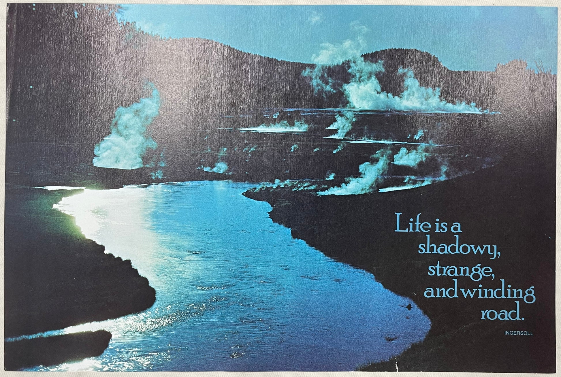 Life is a Shadowy, Strange, and Winding Road., vintage Argus Communications Motivational Poster #2017