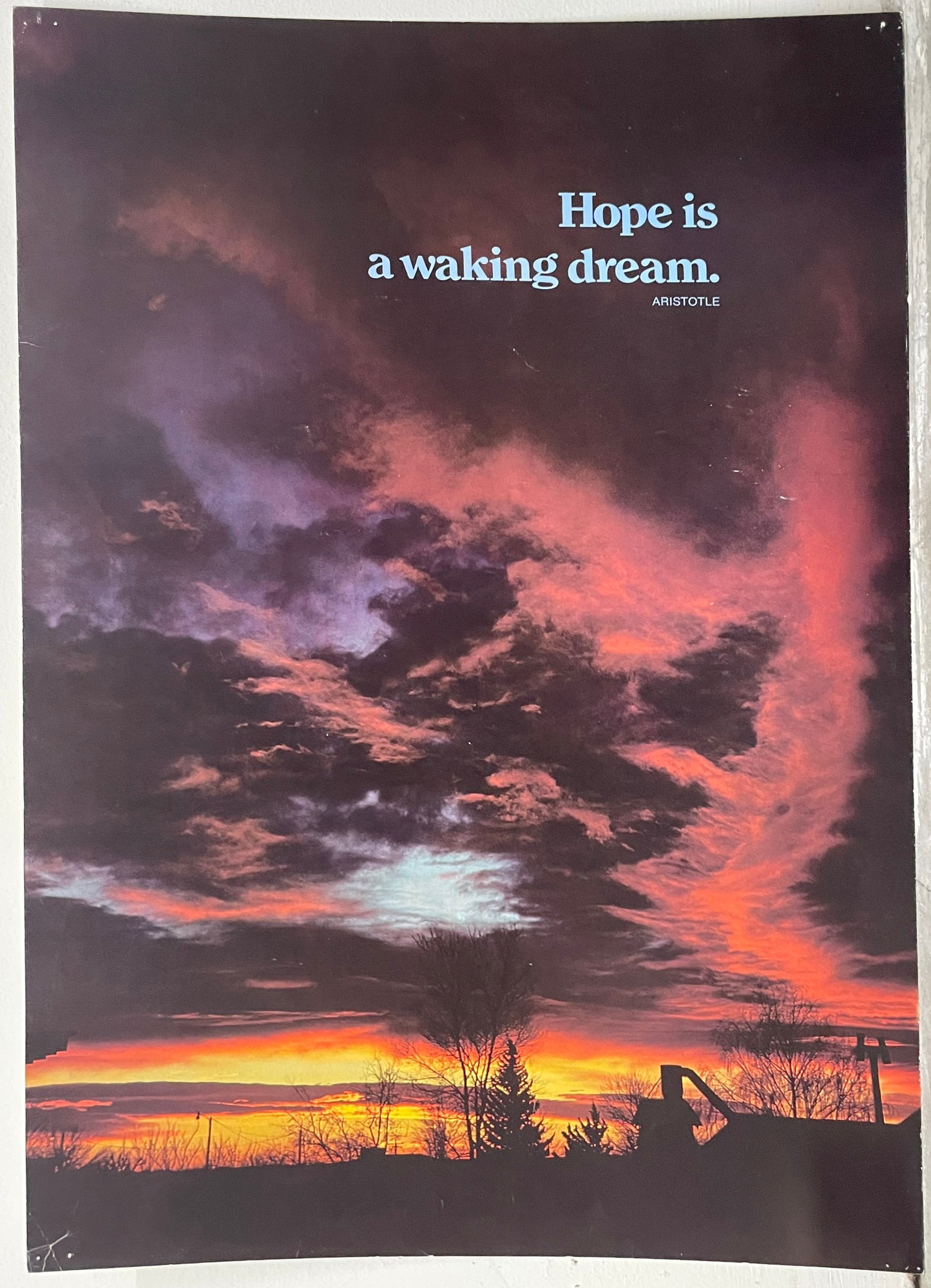 Hope is a Waking Dream., vintage Argus Communications Motivational Poster #601
