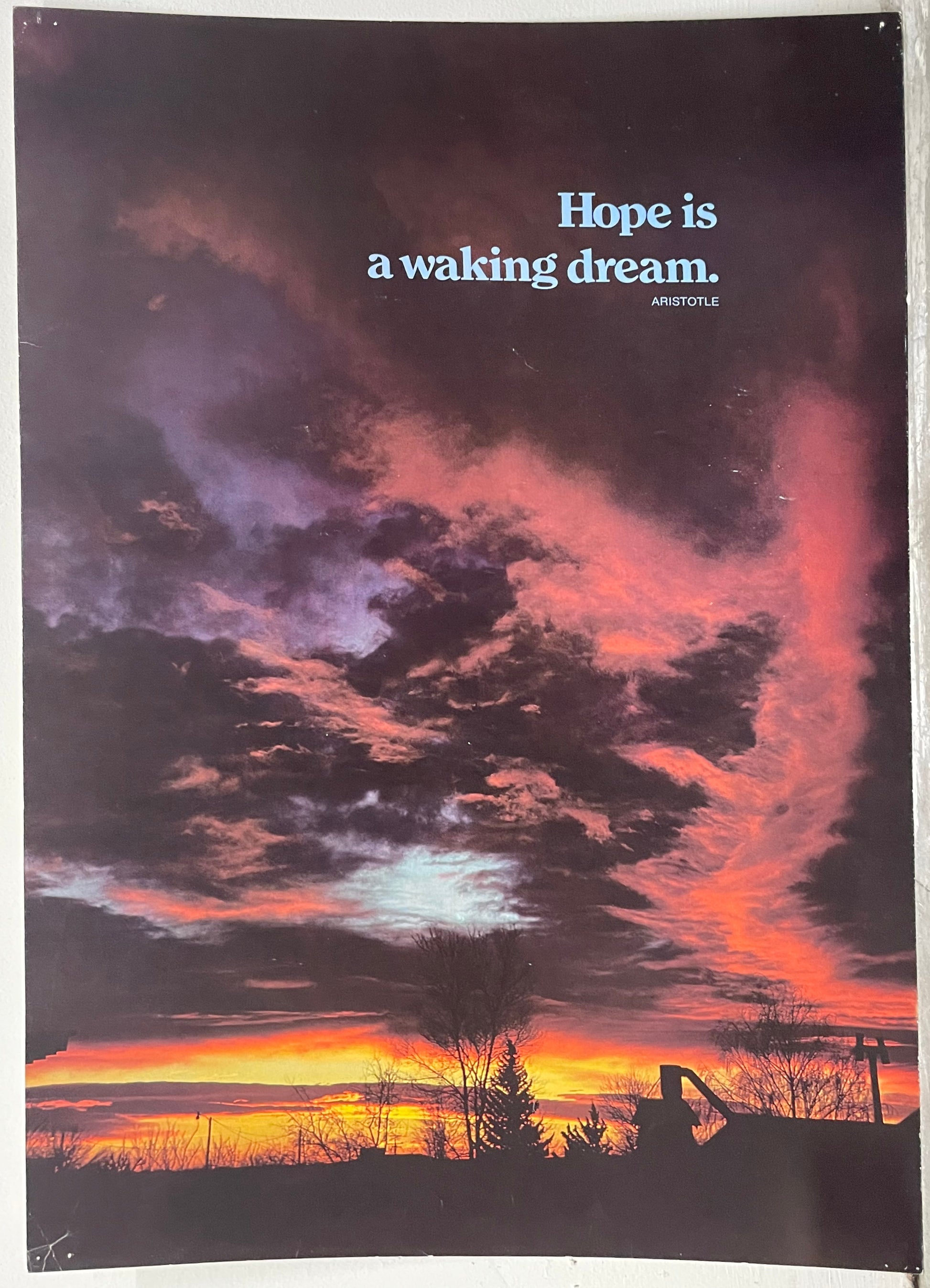 Hope is a Waking Dream., vintage Argus Communications Motivational Poster #601