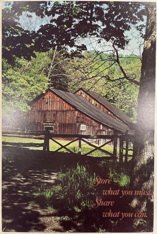 Store What You Must. Share What You Can., vintage Argus Communications Motivational Poster #876