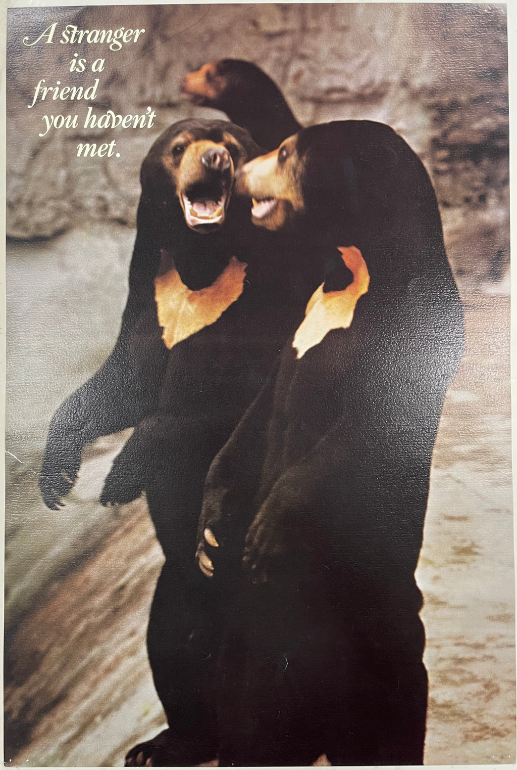 A Stranger is a Friend You Haven't Met., vintage Argus Communications Motivational Poster #2125