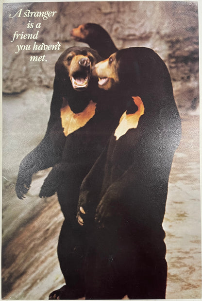 A Stranger is a Friend You Haven't Met., vintage Argus Communications Motivational Poster #2125