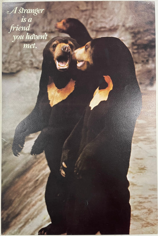 A Stranger is a Friend You Haven't Met., vintage Argus Communications Motivational Poster #2125