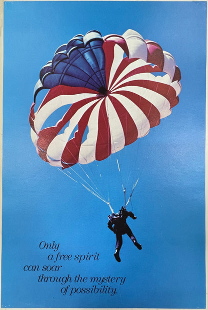 Only a Free Spirit Can Soar Through the Mystery of Possibility., vintage Argus Communications Motivational Poster #875