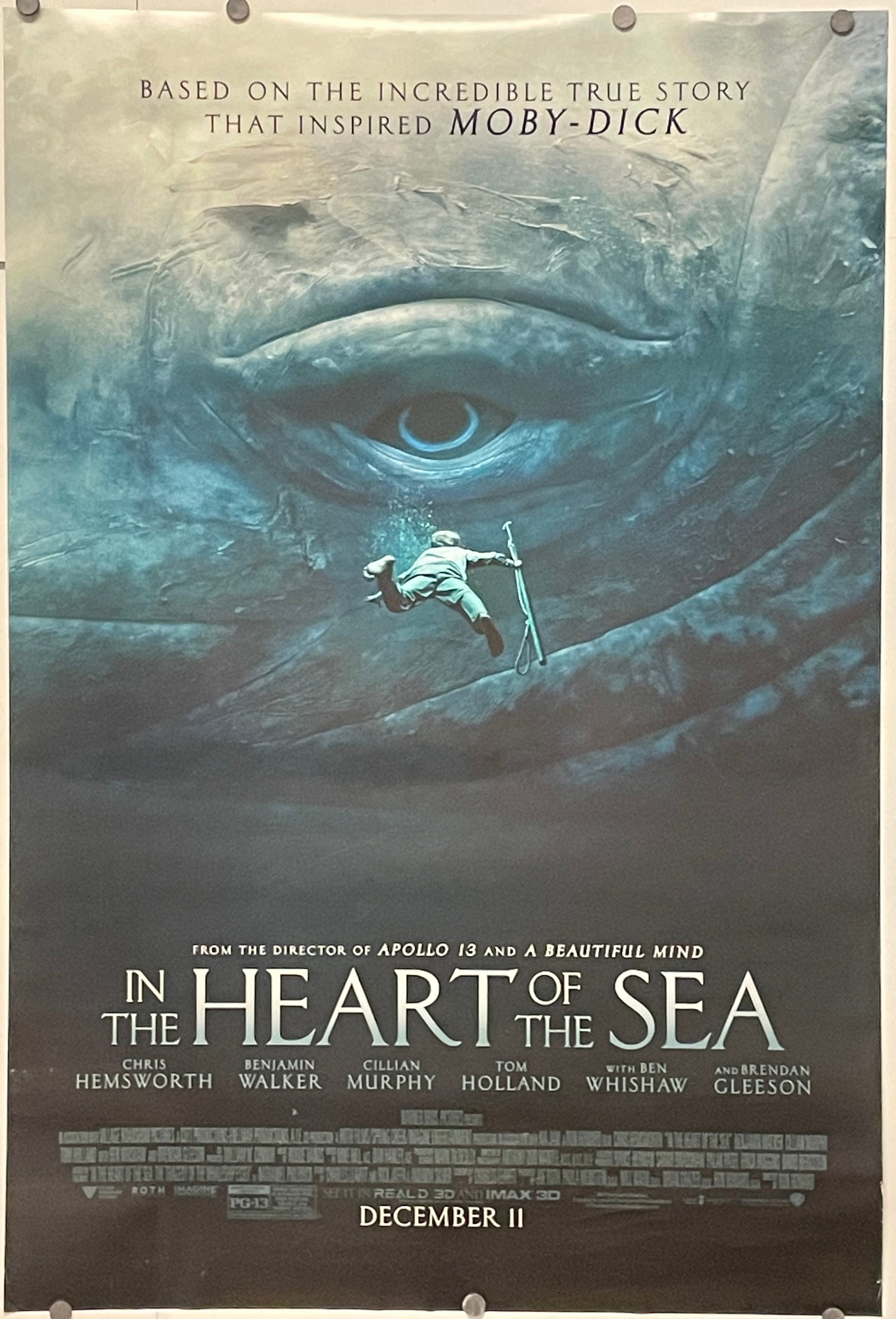 In the Heart of the Sea, original (double-sided) Teaser Film Poster, 2015