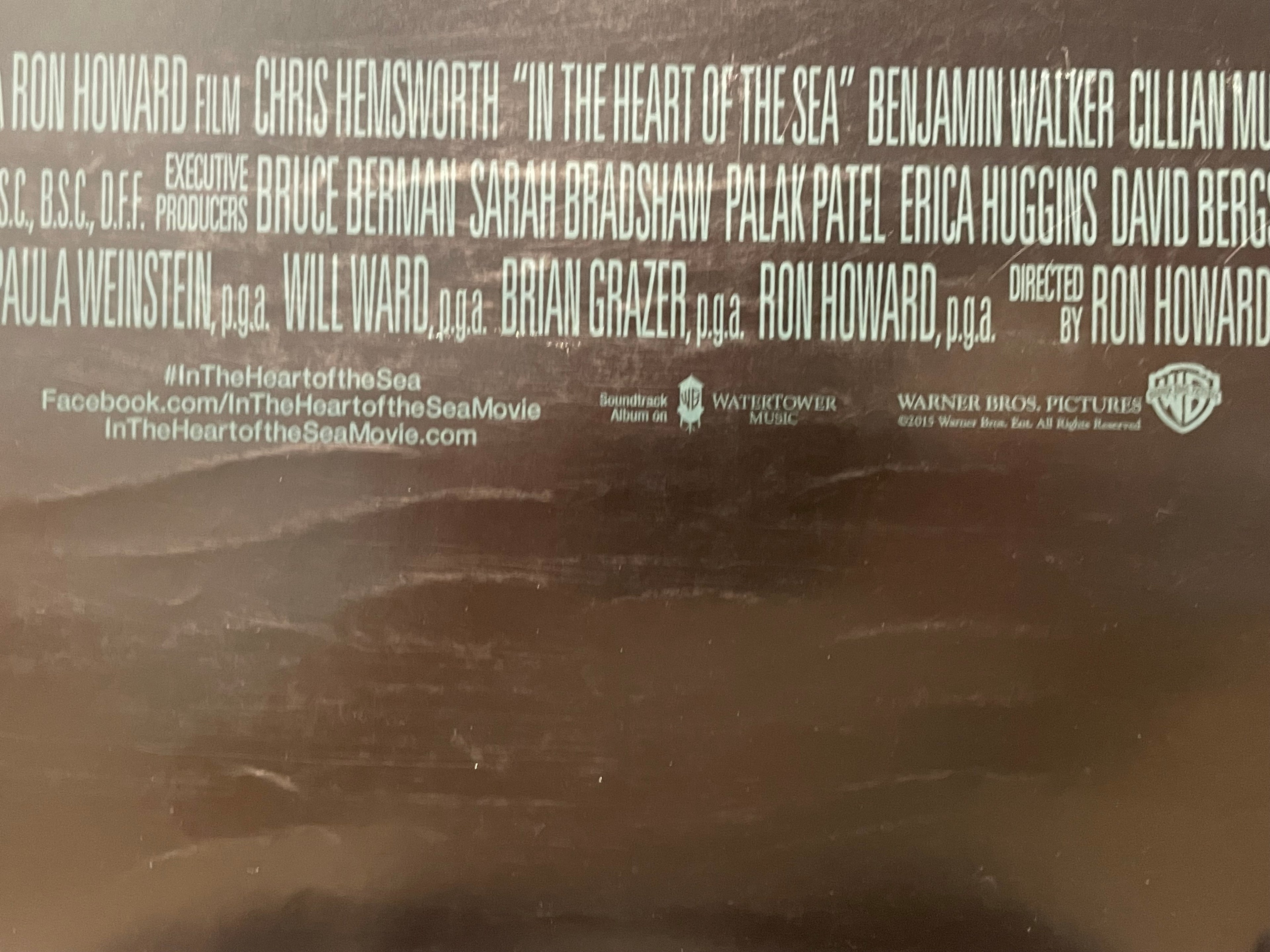 In the Heart of the Sea, original (double-sided) Teaser Film Poster, 2015 - HAPPIEST KID FINDS - Museum-quality antique and vintage posters, original art, preservation and restoration