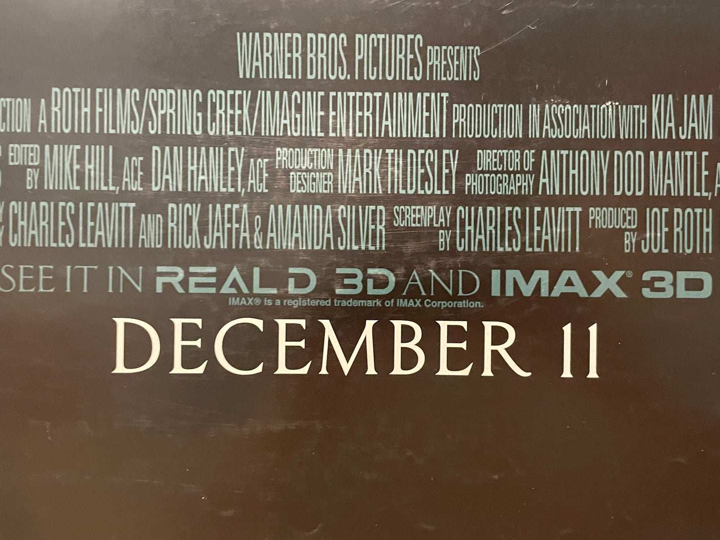 In the Heart of the Sea, original (double-sided) Teaser Film Poster, 2015