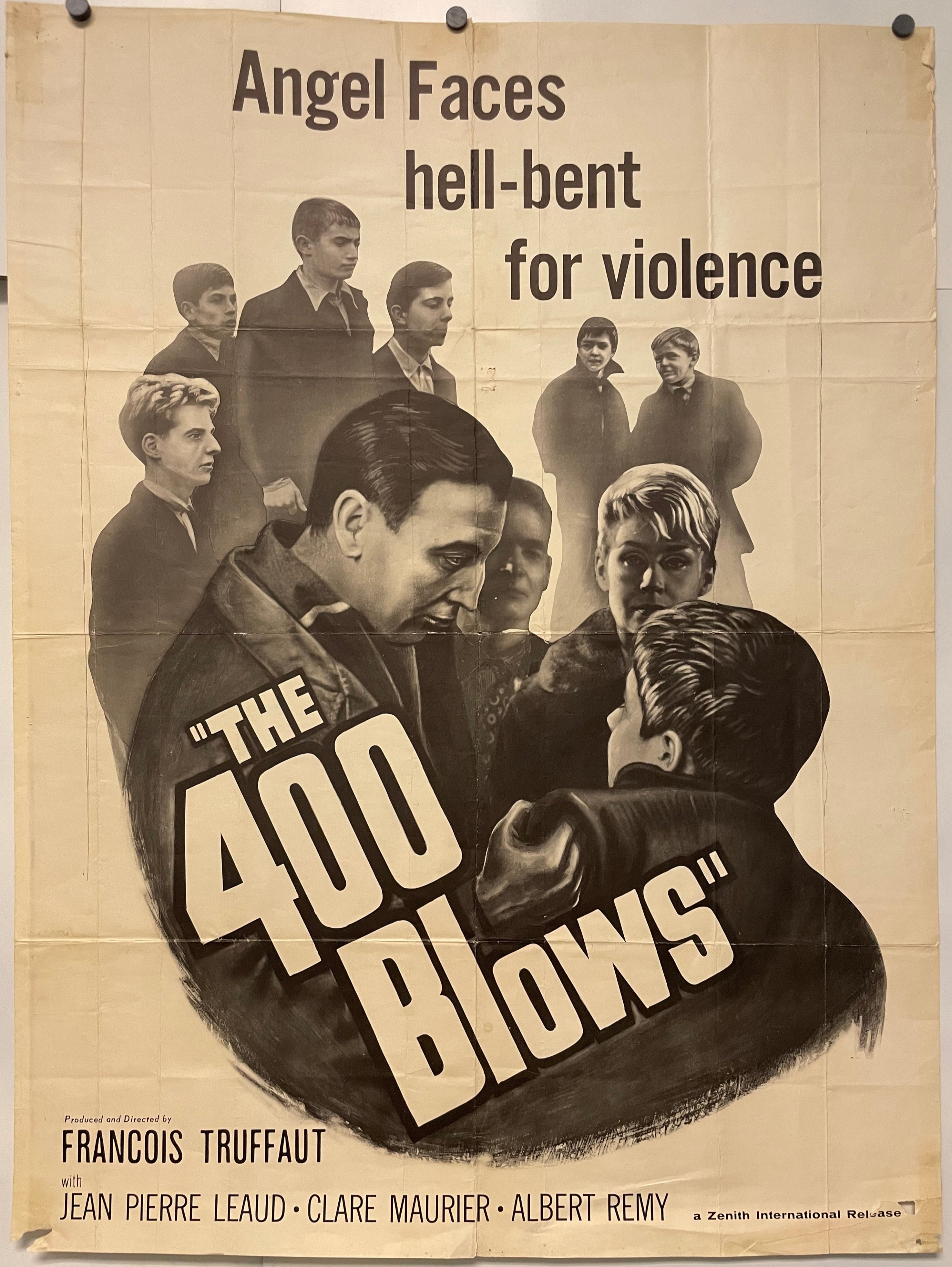 “The 400 Blows” (Les Quatre Cents Coups), rare vintage US Film Poster release 1959