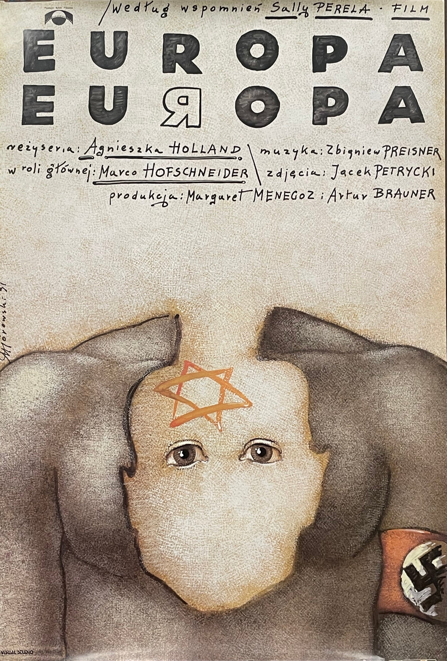 Europa Europa, vintage Polish film poster, 1991