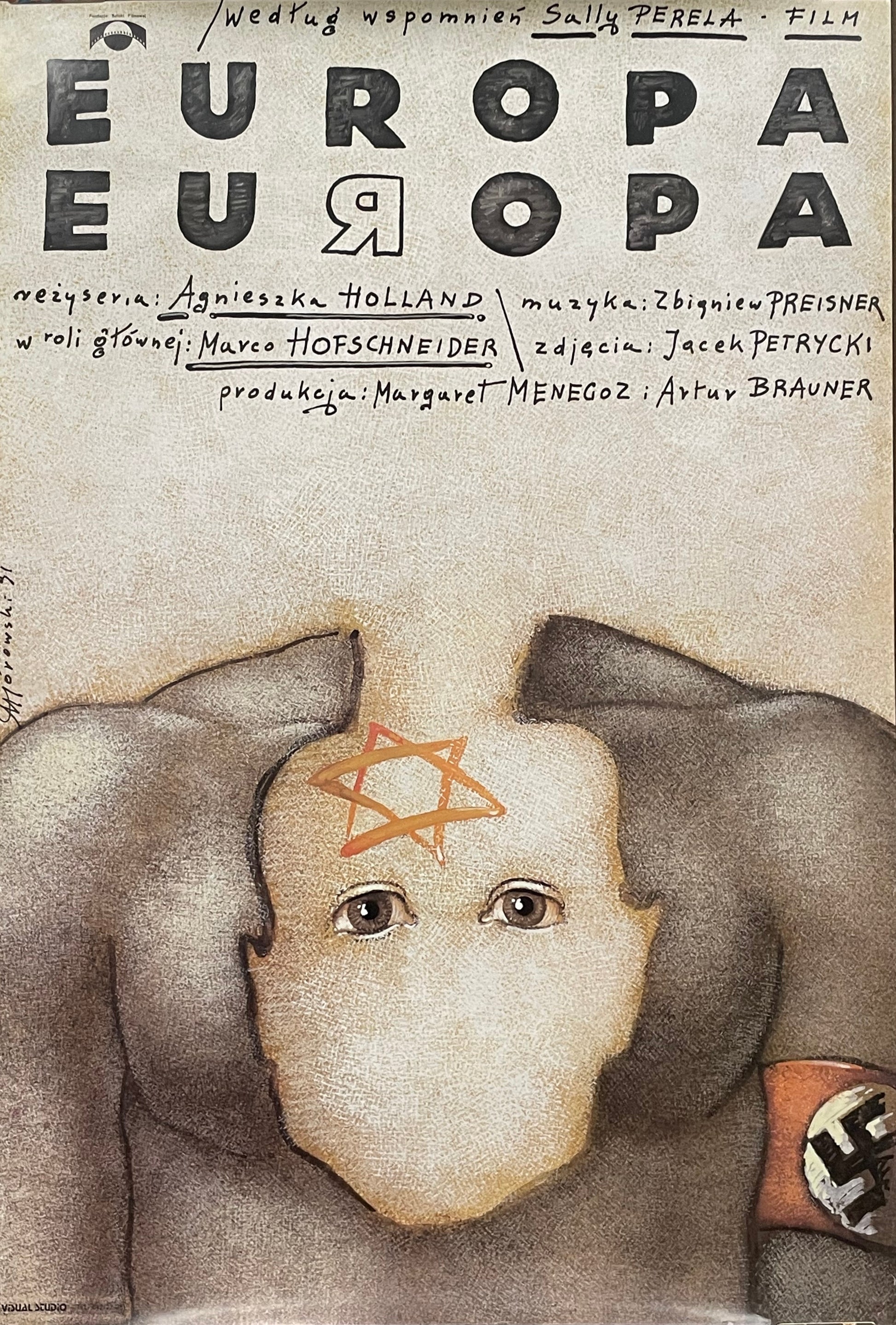 Europa Europa, vintage Polish film poster, 1991