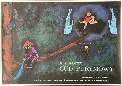 Icyk Manger - Cud Purymowy, Polish theater poster, 1983