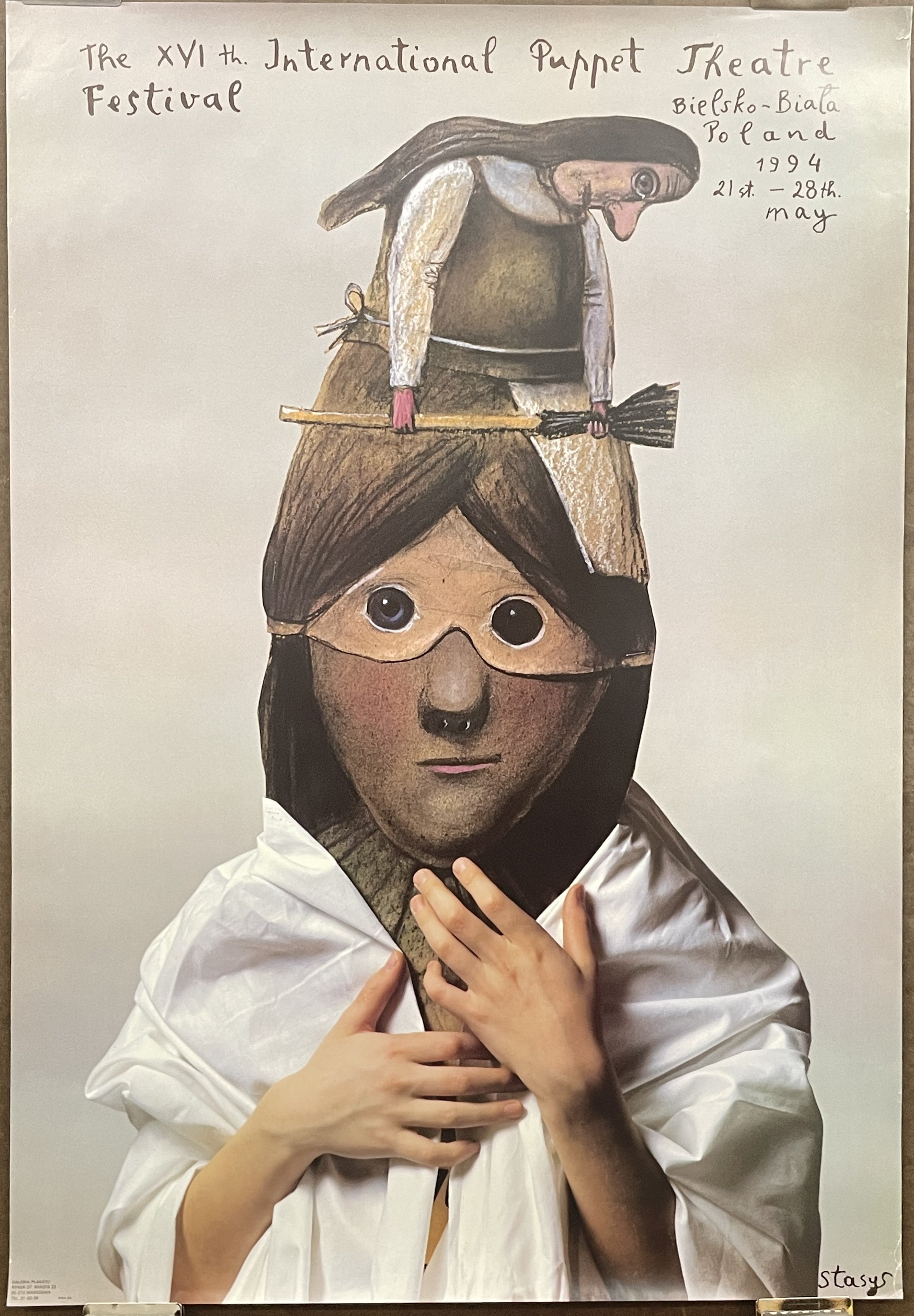 The XVlth International Puppet Theatre Festival, vintage Polish poster, 1994 - HAPPIEST KID FINDS - Museum-quality antique and vintage posters, original art, preservation and restoration