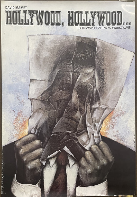 Hollywood, Hollywood, vintage Polish theater poster, 1992