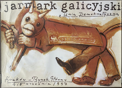 Jarmark Glaicyjski, Polish theater poster, 1993 - HAPPIEST KID FINDS - Museum-quality antique and vintage posters, original art, preservation and restoration