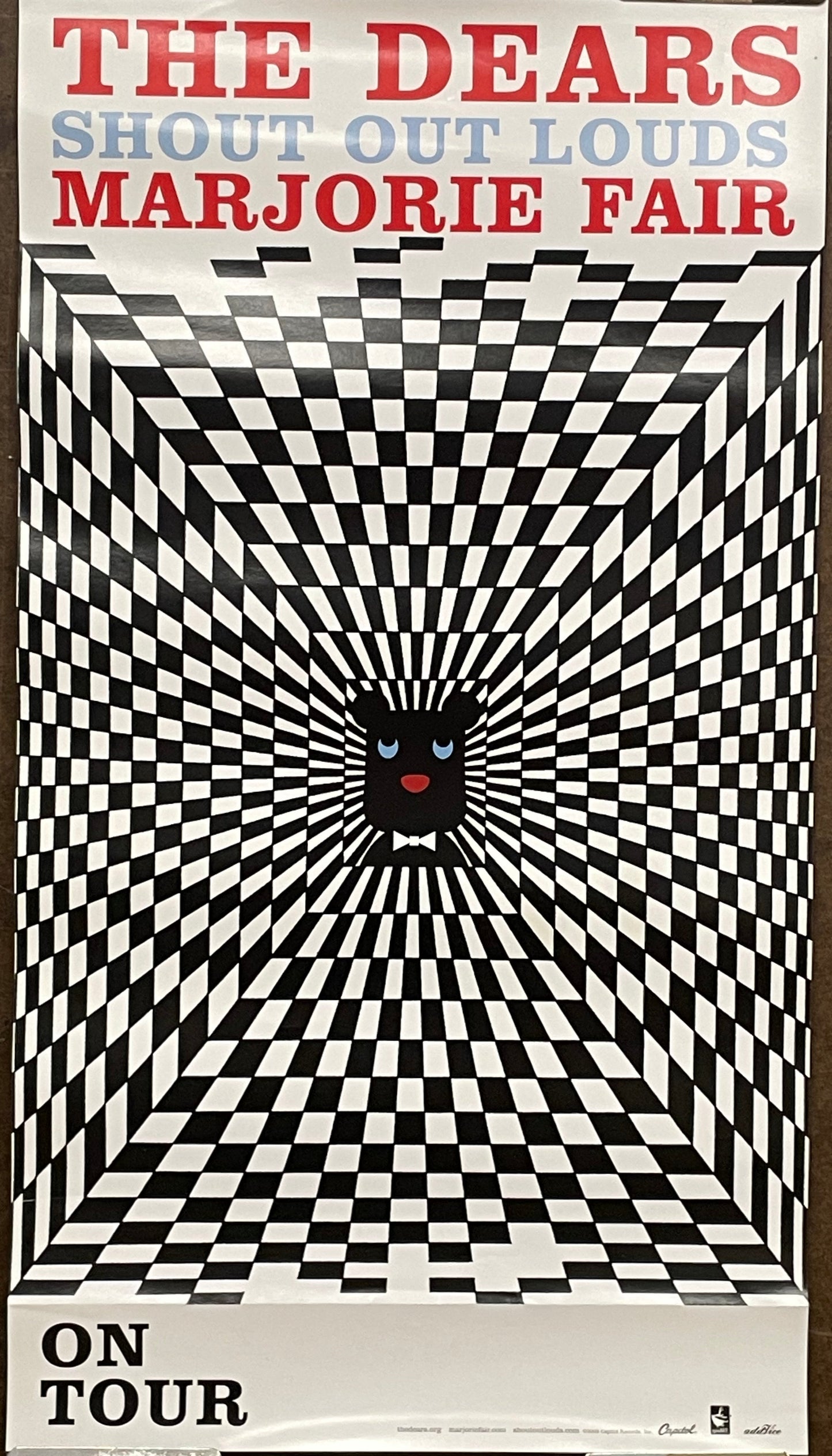 The Dears / Shout Out Louds / Marjorie Fair on Tour concert promo poster, 2005