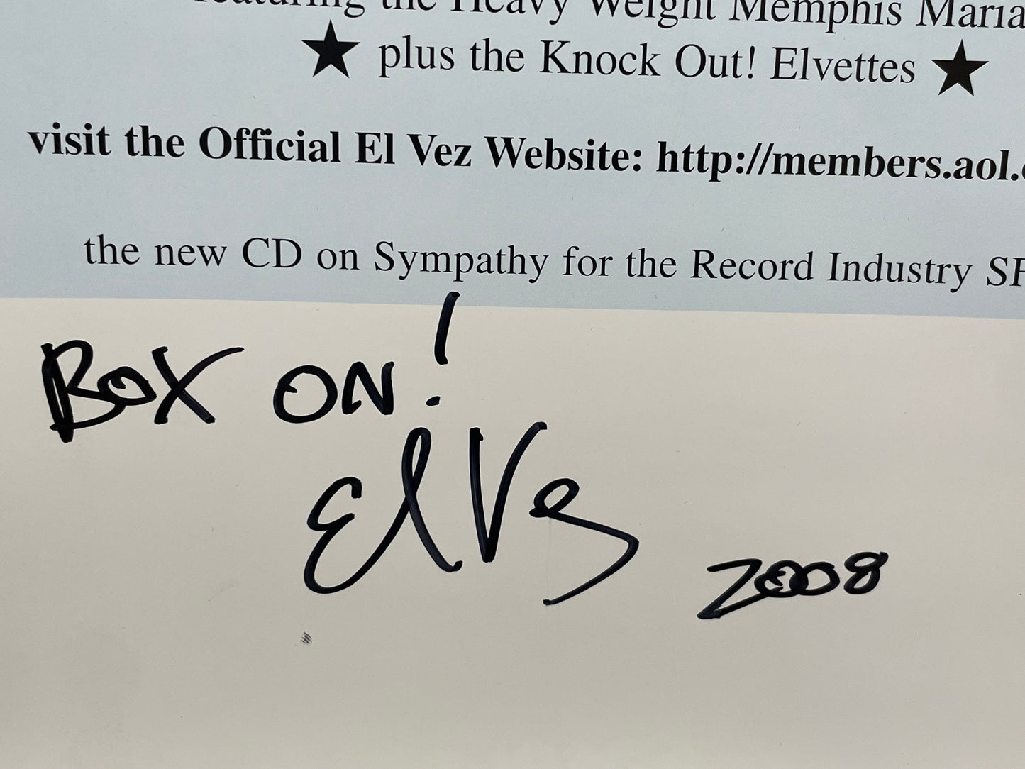 EL VEZ - Boxing With God, promo poster, 2001 (signed)