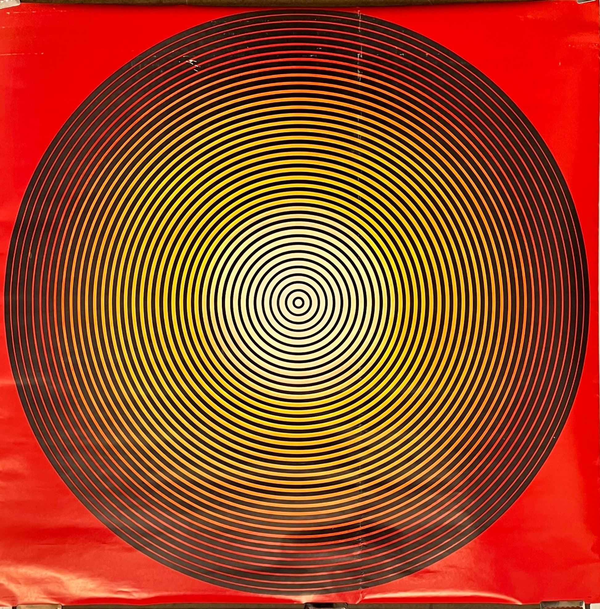 Concentric Circles, vintage Op Art psychedelic poster, Personality Posters Mfg., d.1967