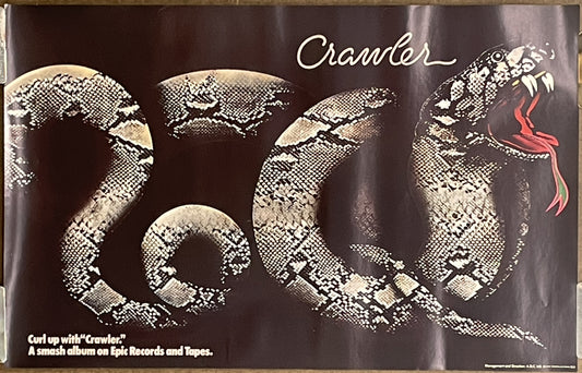 Crawler, vintage music album promo poster, 1977