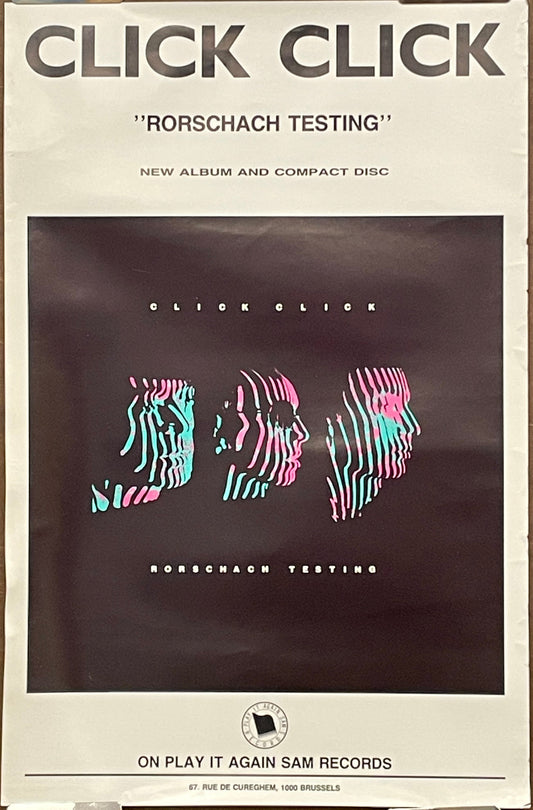 Click Click “Rorschach Testing”, vintage album promo poster, 1988