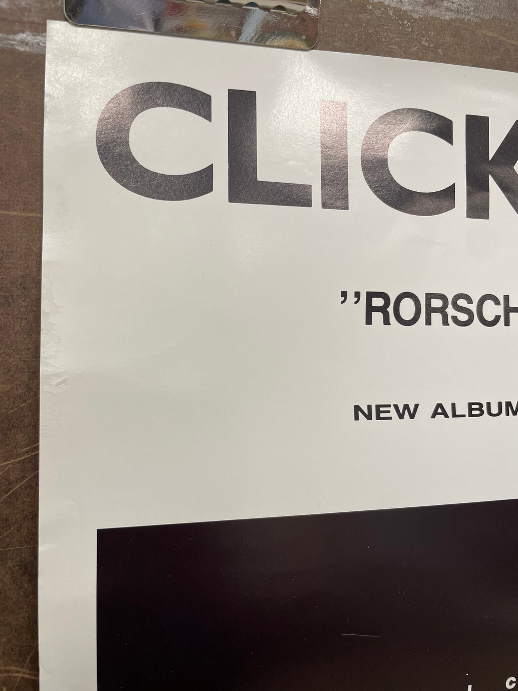 Click Click “Rorschach Testing”, vintage album promo poster, 1988 - HAPPIEST KID FINDS - Museum-quality antique and vintage posters, original art, preservation and restoration