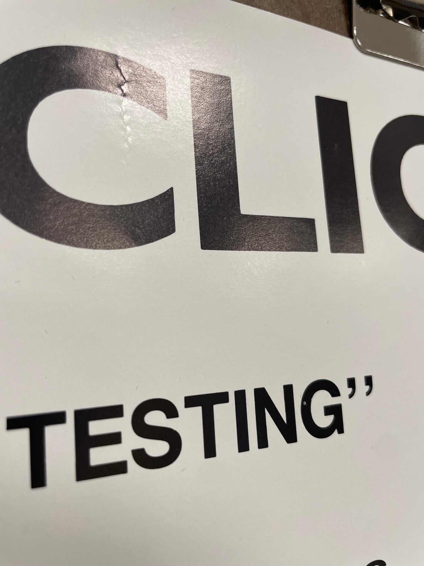 Click Click “Rorschach Testing”, vintage album promo poster, 1988