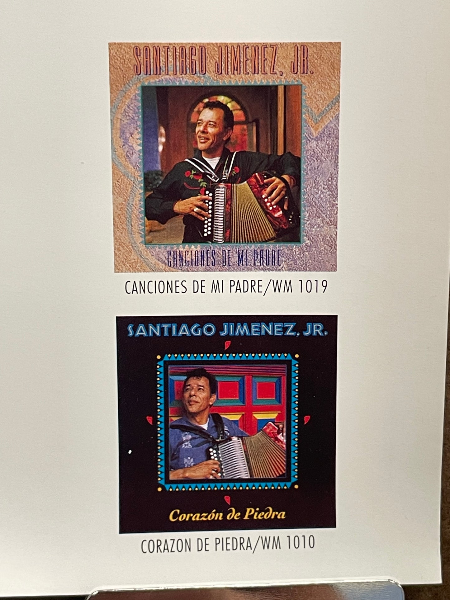 Santiago Jimenez, Jr., vintage album promo poster, c.1995