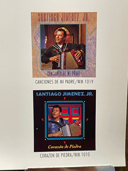 Santiago Jimenez, Jr., vintage album promo poster, c.1995 - HAPPIEST KID FINDS - Museum-quality antique and vintage posters, original art, preservation and restoration