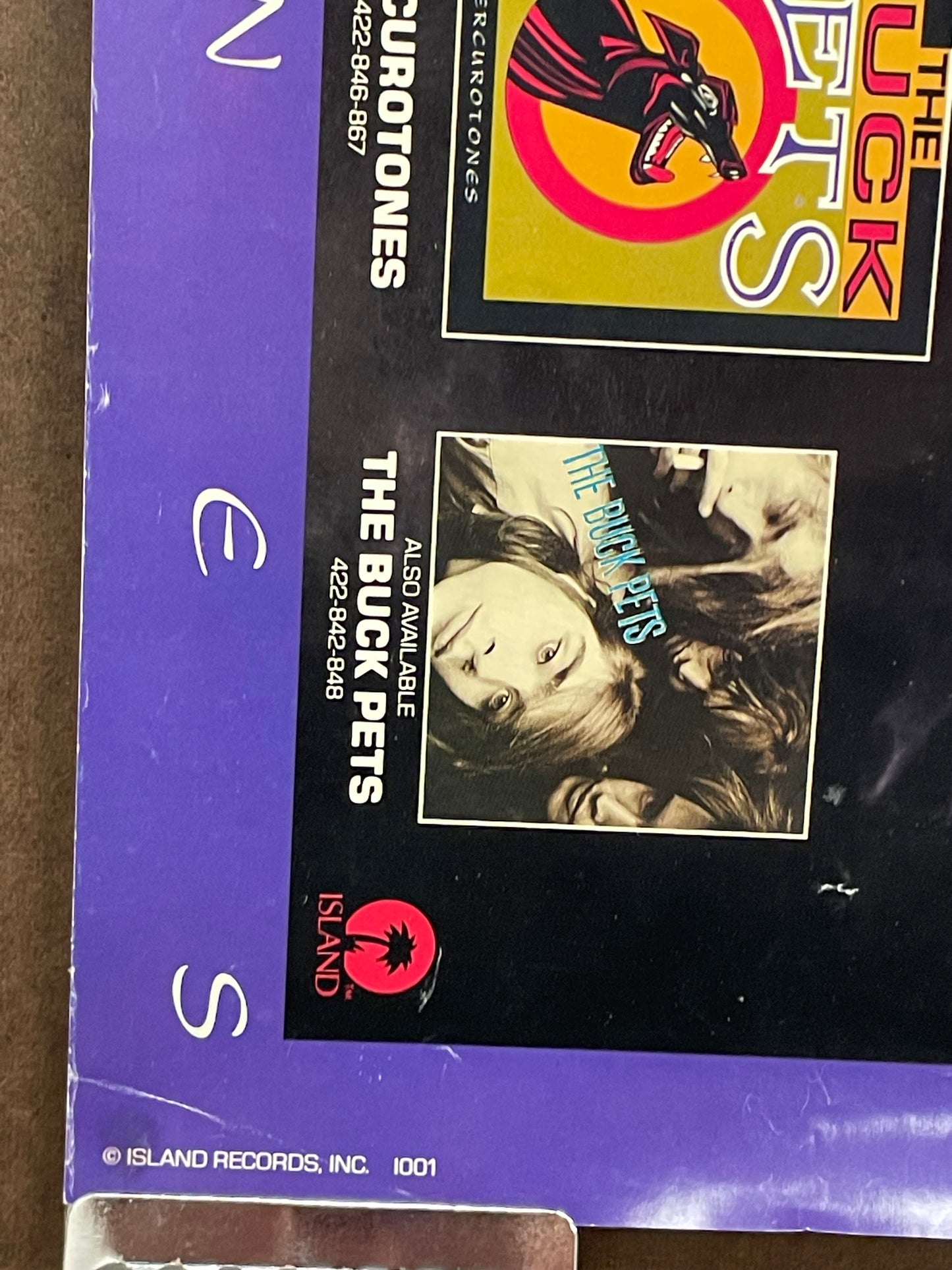 The Buck Pets - Mercurotones, vintage promo poster, 1990