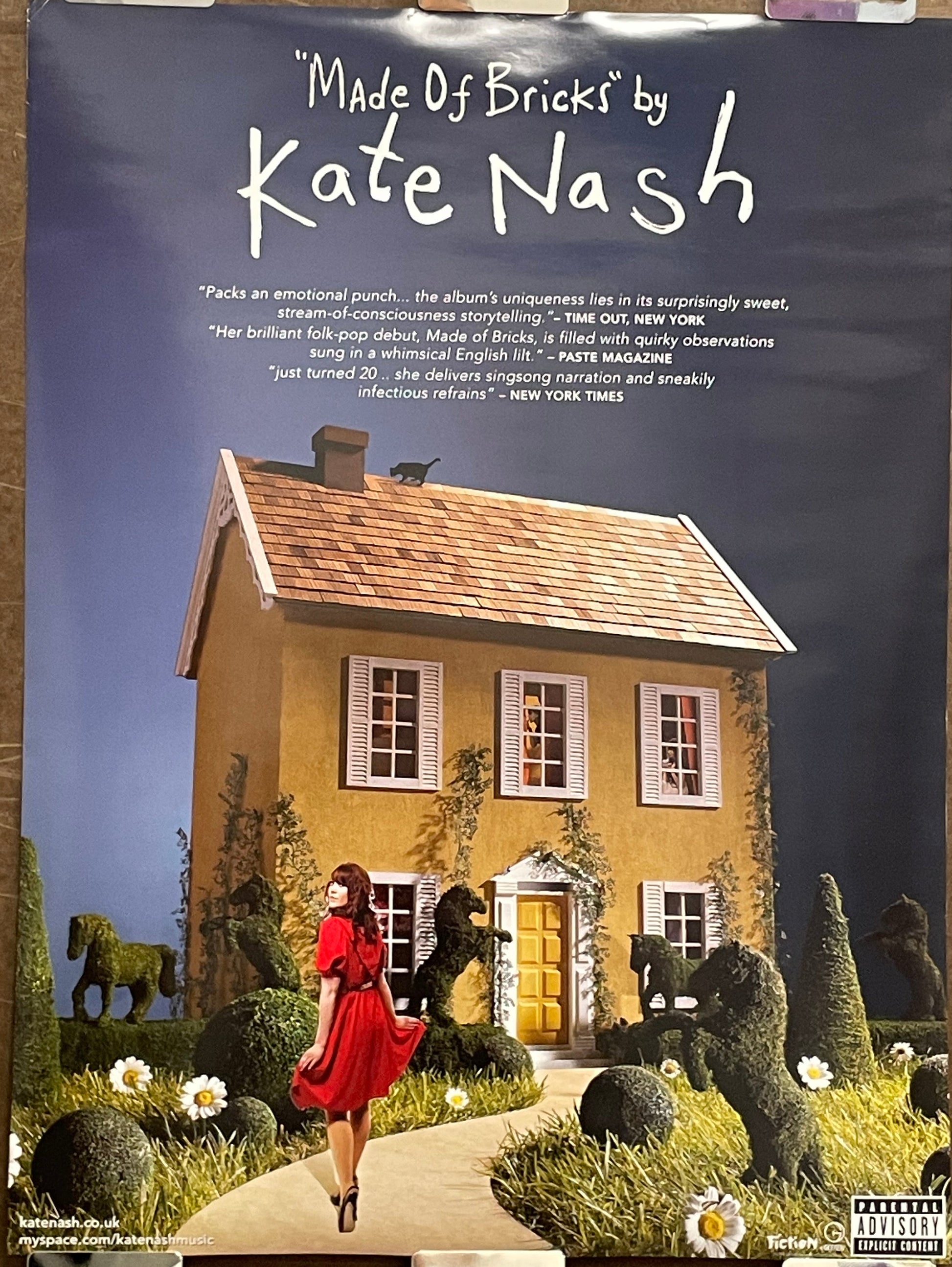 Kate Nash-Foundations, double-sided album promo poster, 2007 at Happiest Kid Finds