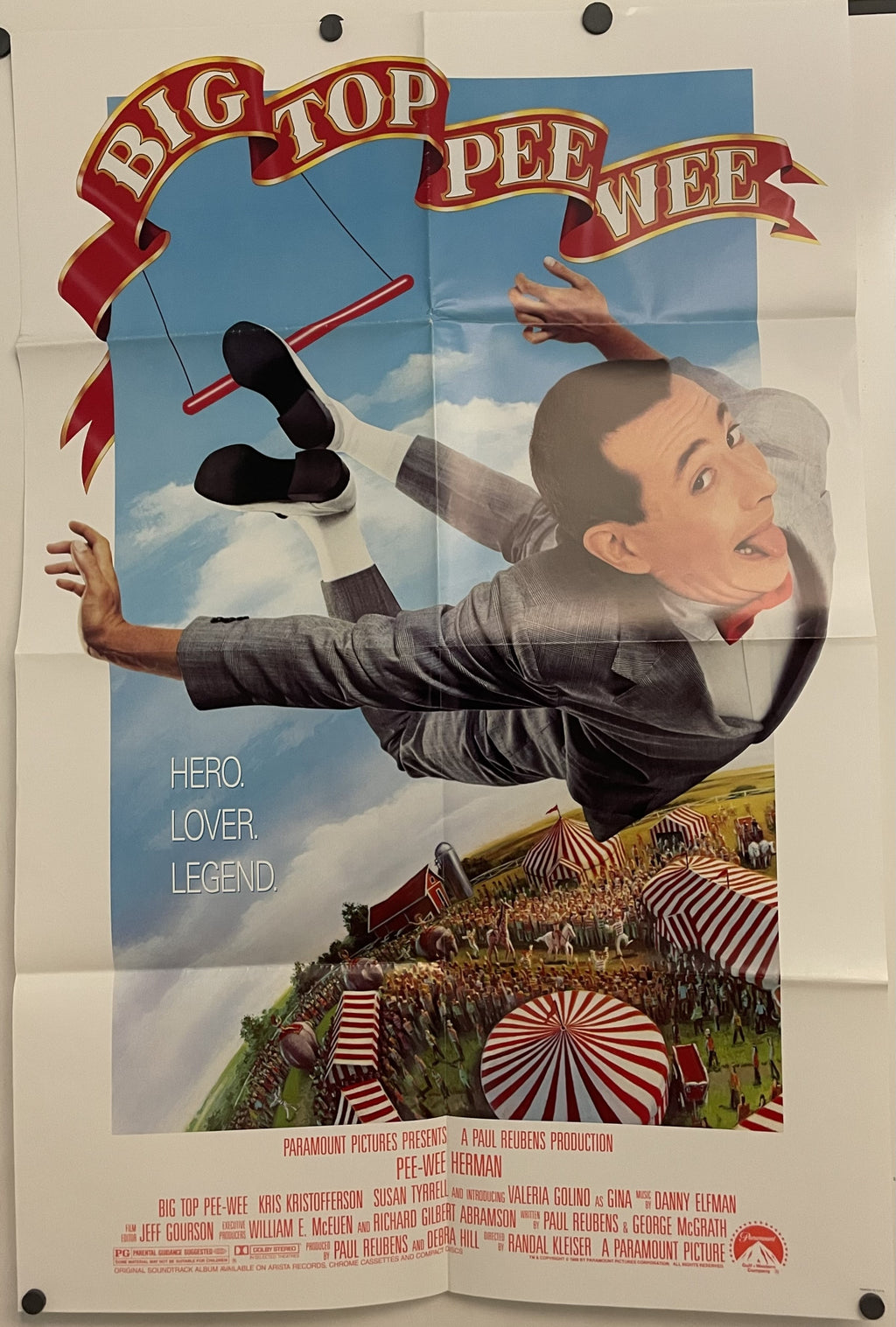 Big Top Pee-Wee, vintage Film Poster, 1988 - HAPPIEST KID FINDS - Museum-quality antique and vintage posters, original art, preservation and restoration