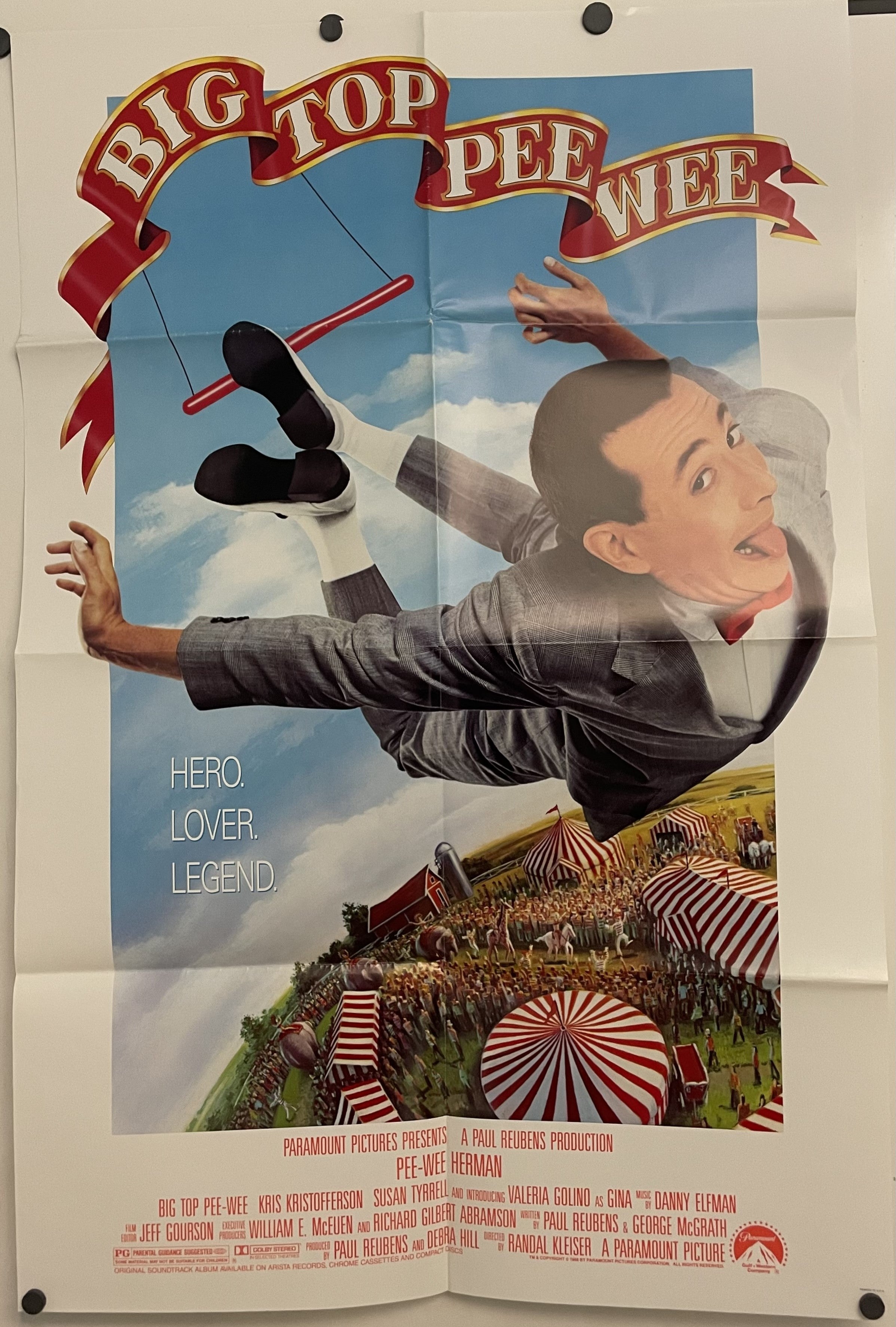 Big Top Pee-Wee, vintage Film Poster, 1988 - HAPPIEST KID FINDS - Museum-quality antique and vintage posters, original art, preservation and restoration