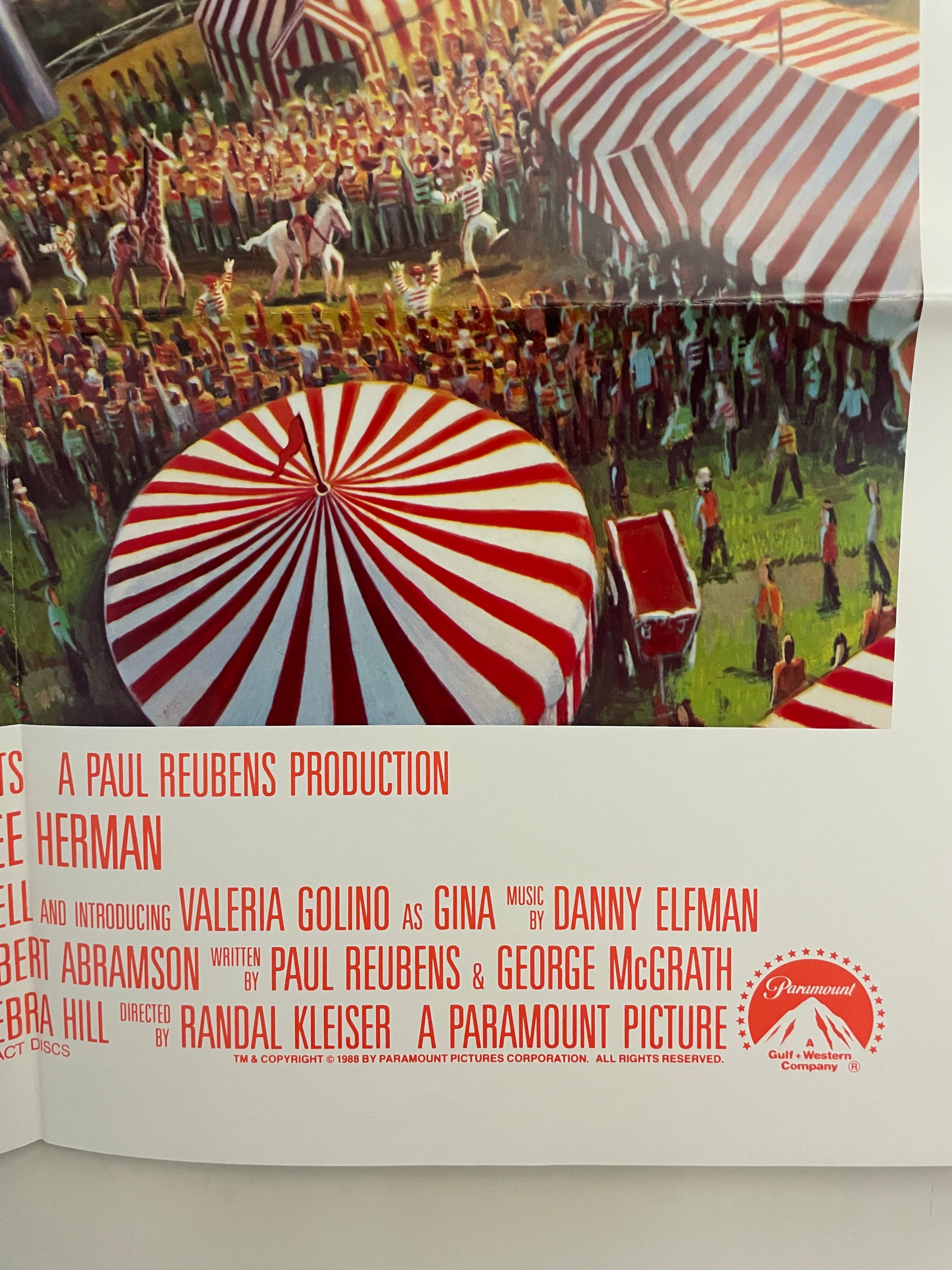 Big Top Pee-Wee, vintage Film Poster, 1988 - HAPPIEST KID FINDS - Museum-quality antique and vintage posters, original art, preservation and restoration