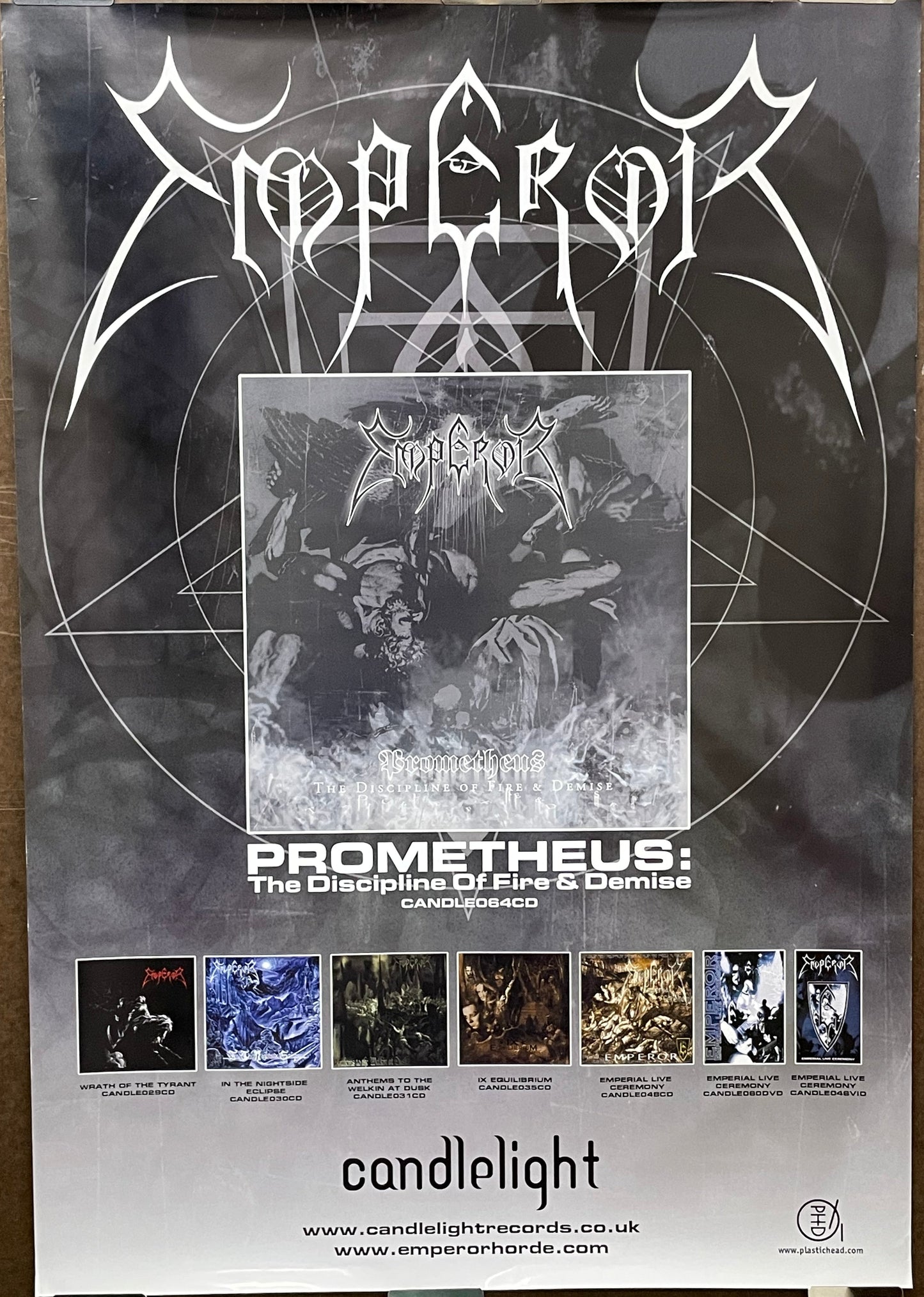promo poster for Emperor-Prometheus album, 2001