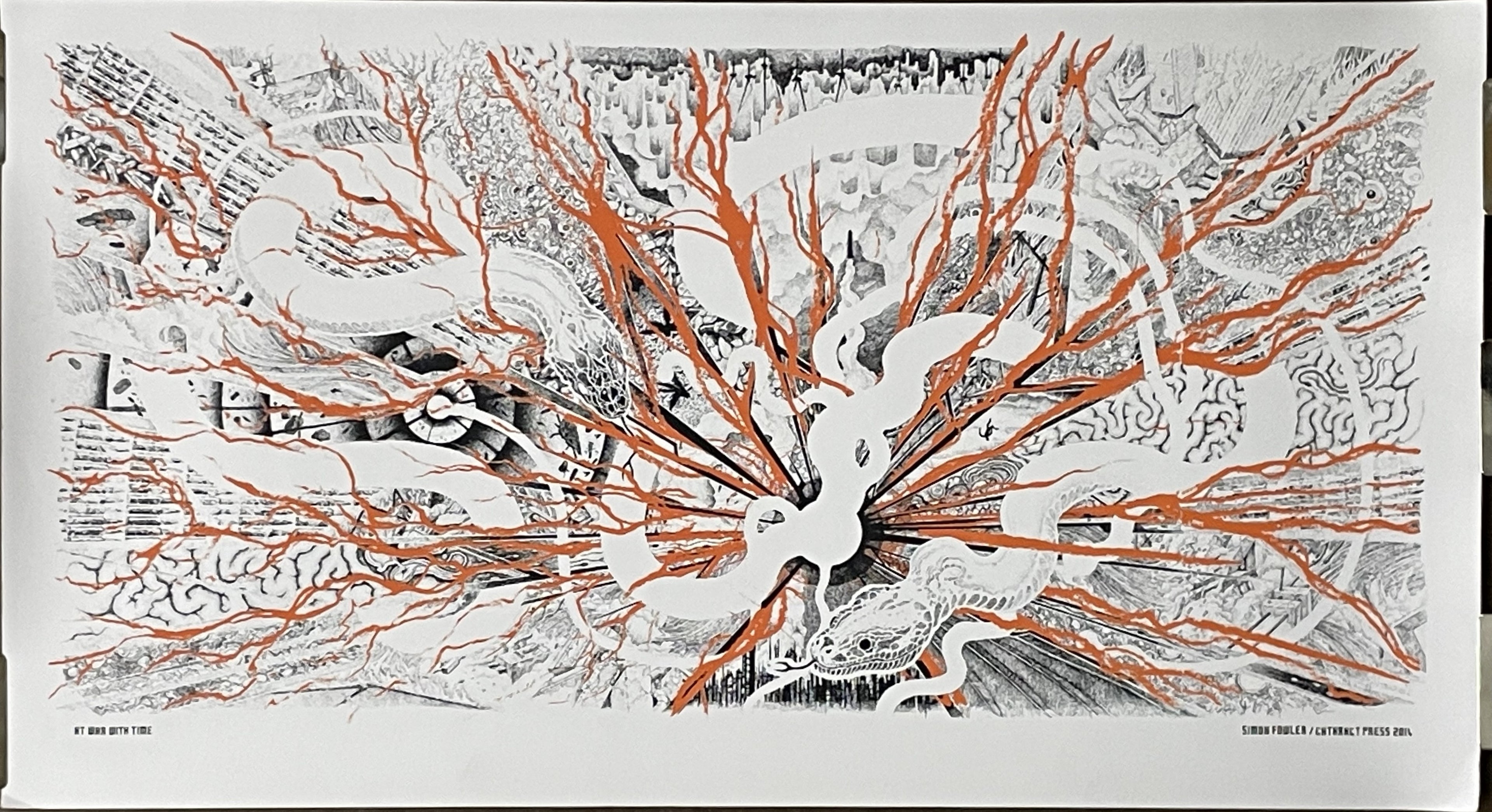At War With Time, original art print, 2014