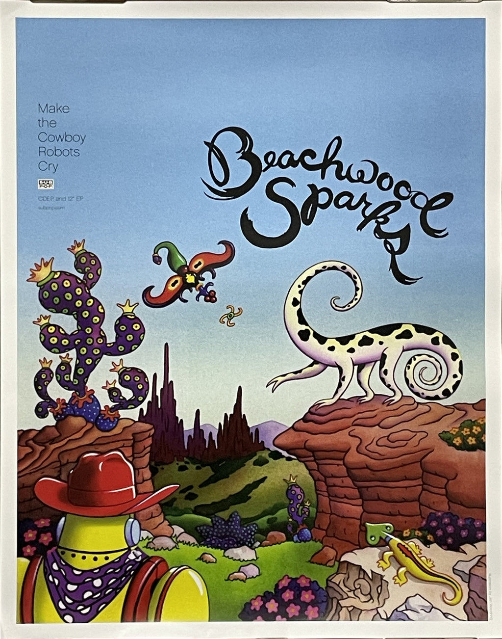 Beachwood Sparks-Make the Cowboy Robots Cry, album promo poster, 2002