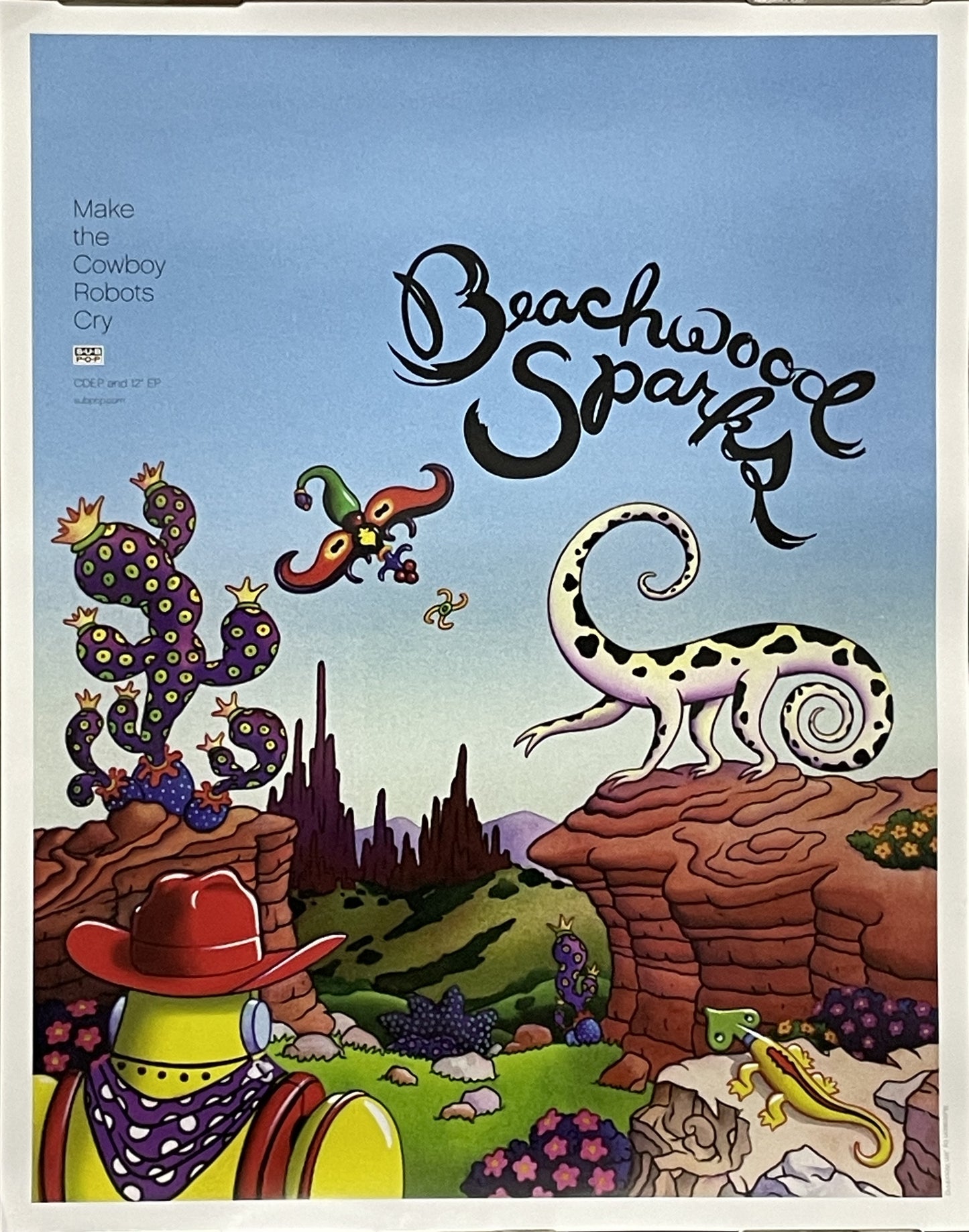 Beachwood Sparks-Make the Cowboy Robots Cry, album promo poster, 2002