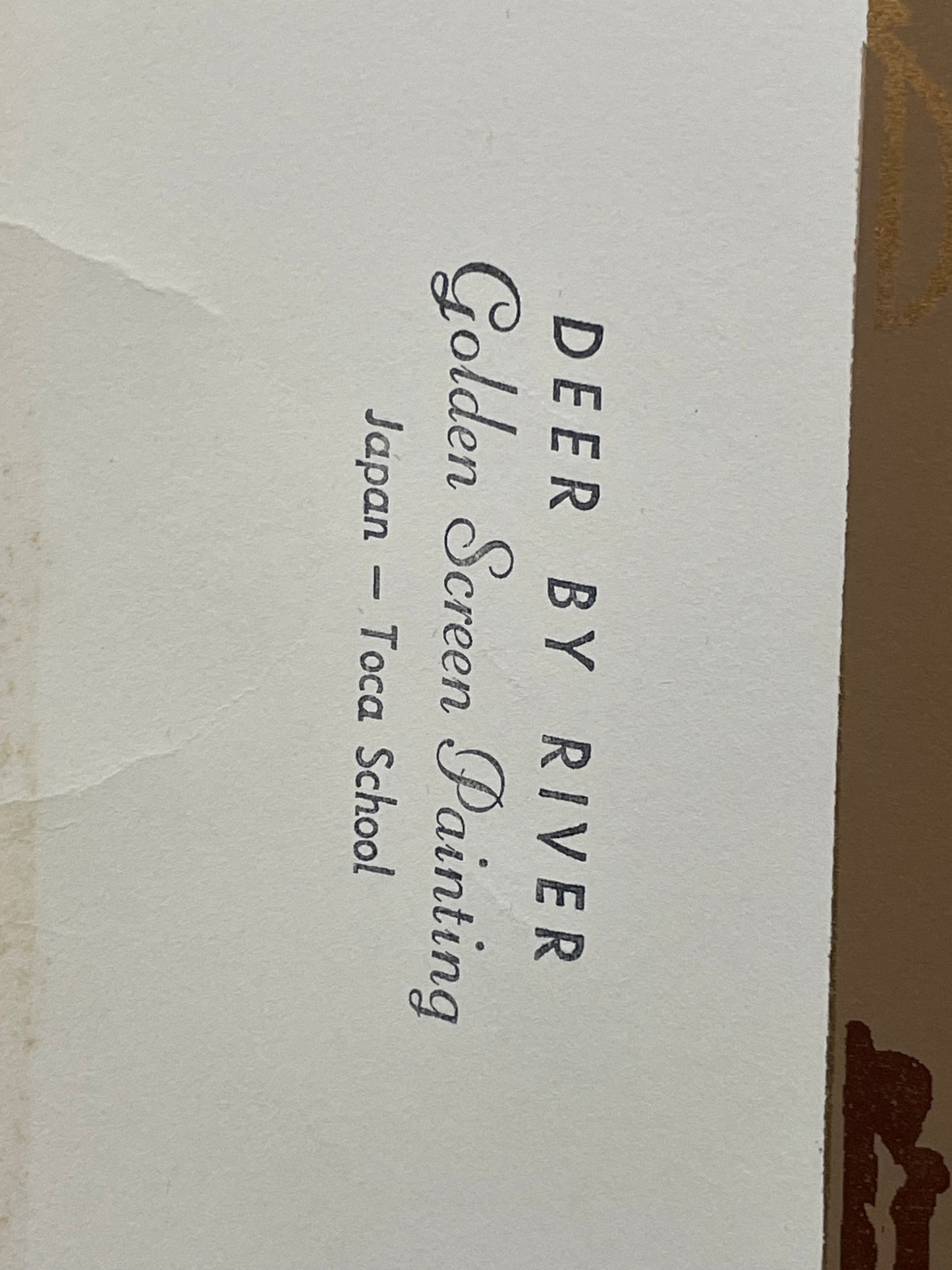 Deer by River, Golden Screen Pr. Japan-Toca school