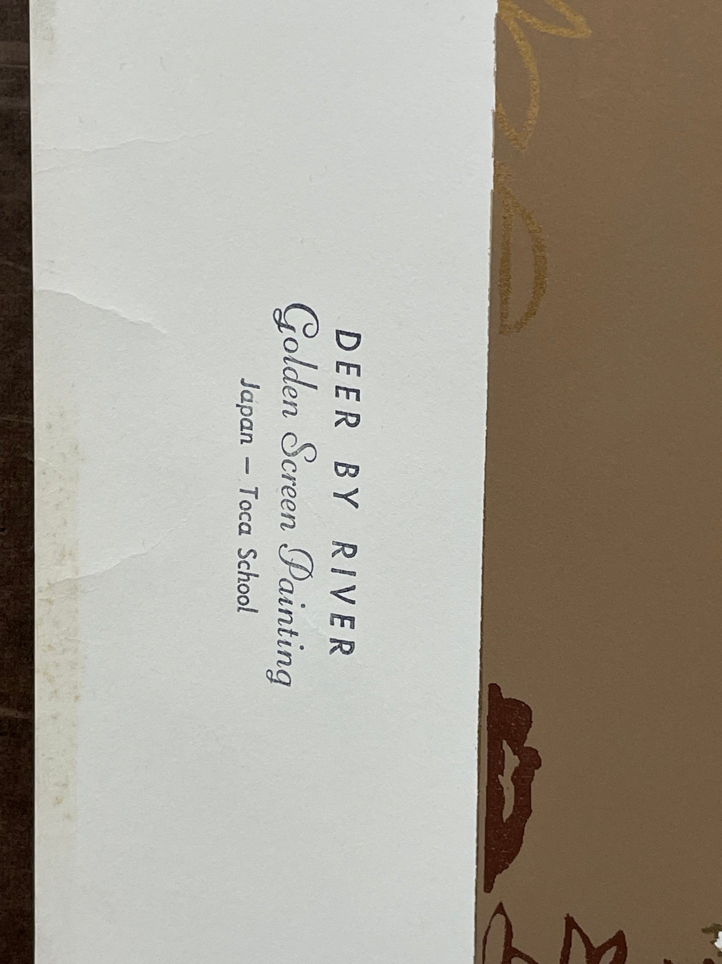 Deer by River, Golden Screen Pr. Japan-Toca school