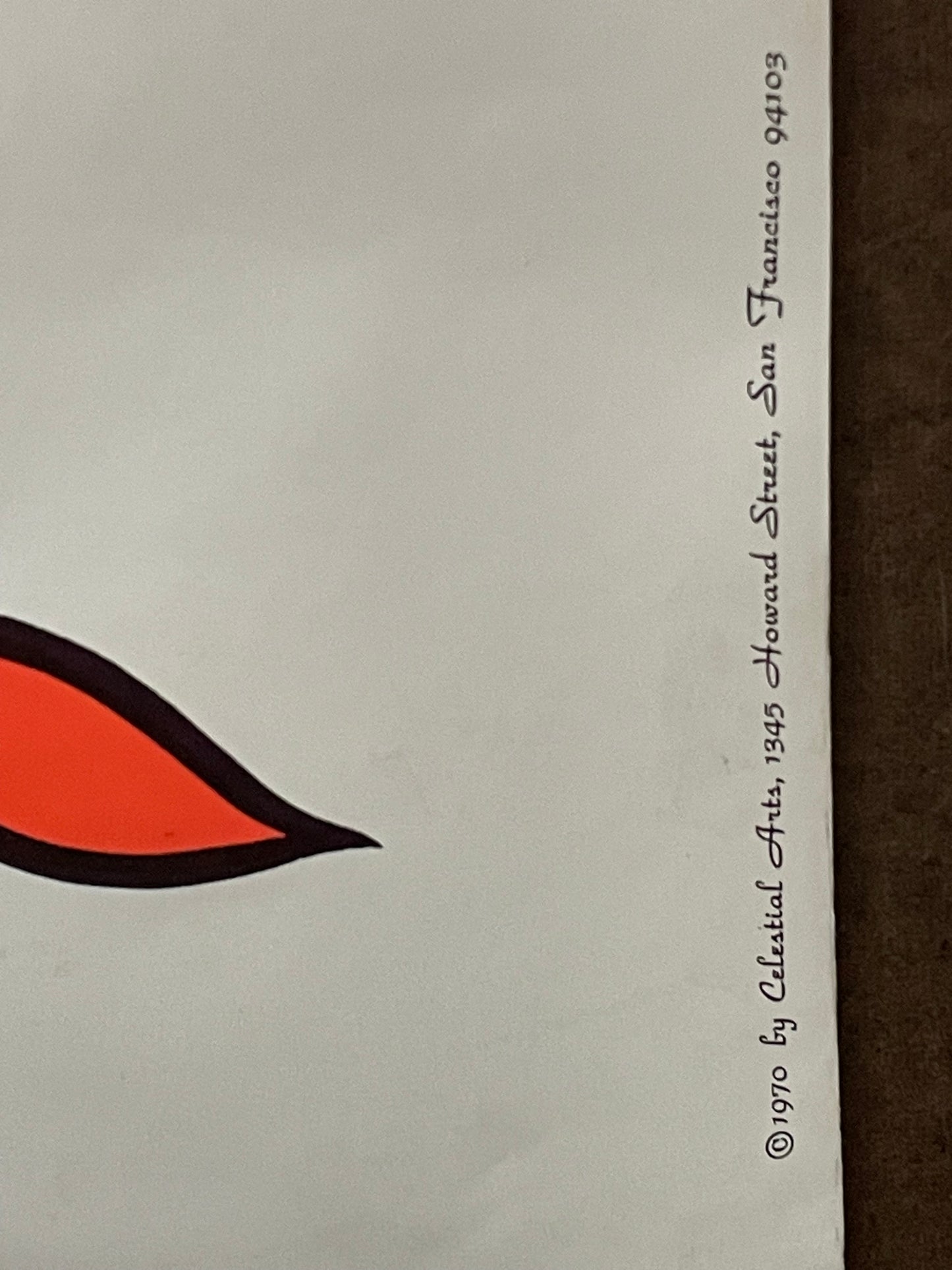 Lions in the Sun, vintage blacklight poster, 1970