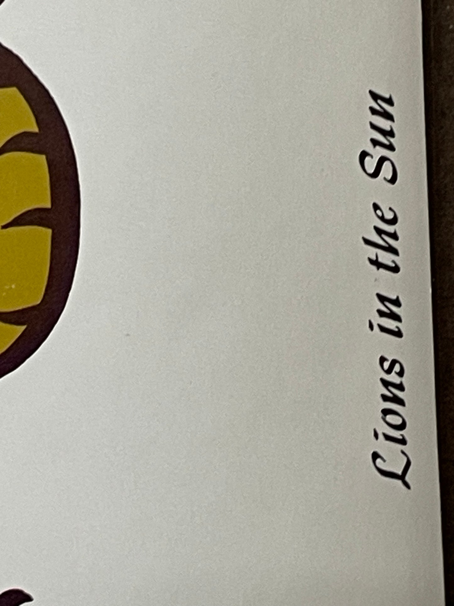 Lions in the Sun, vintage blacklight poster, 1970