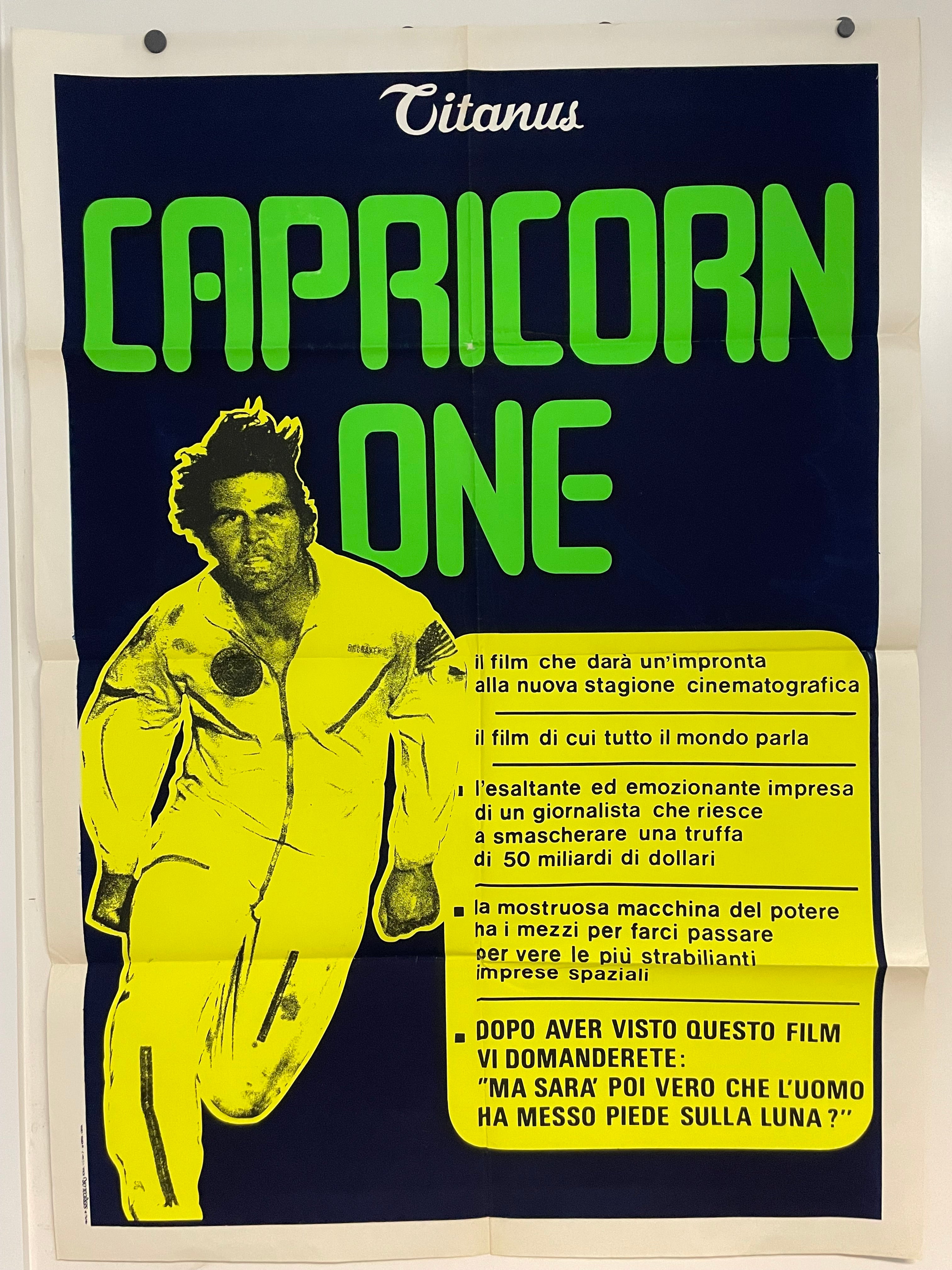 Capricorn One, vintage Italian Film Poster, 1977 - HAPPIEST KID FINDS - Museum-quality antique and vintage posters, original art, preservation and restoration