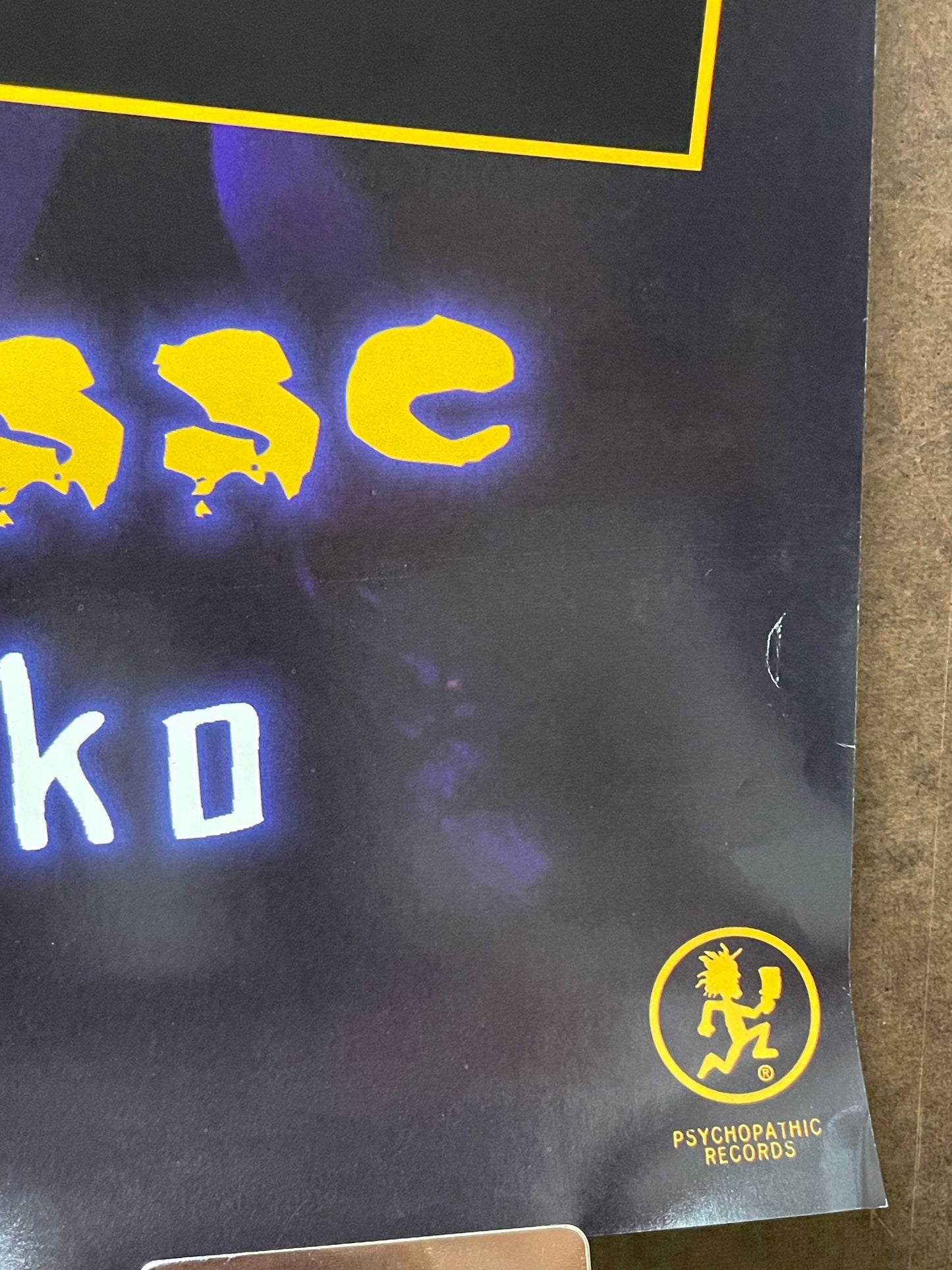 vintage INSANE CLOWN POSSE, 2-sided album promo poster, 1997