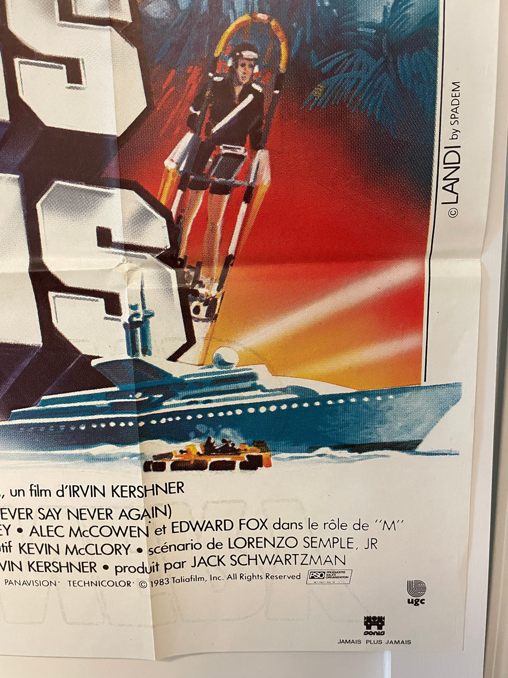 Never Say Never Again, French Release Movie Poster, 1983 - HAPPIEST KID FINDS - Museum-quality antique and vintage posters, original art, preservation and restoration