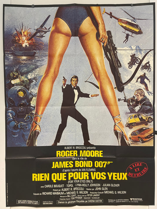 For Your Eyes Only, French 1981 Promotional Poster