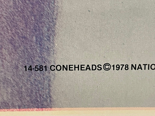 Coneheads, vintage commercial poster for  Saturday Night Live TV Series characters, 1978 - HAPPIEST KID FINDS - Museum-quality antique and vintage posters, original art, preservation and restoration