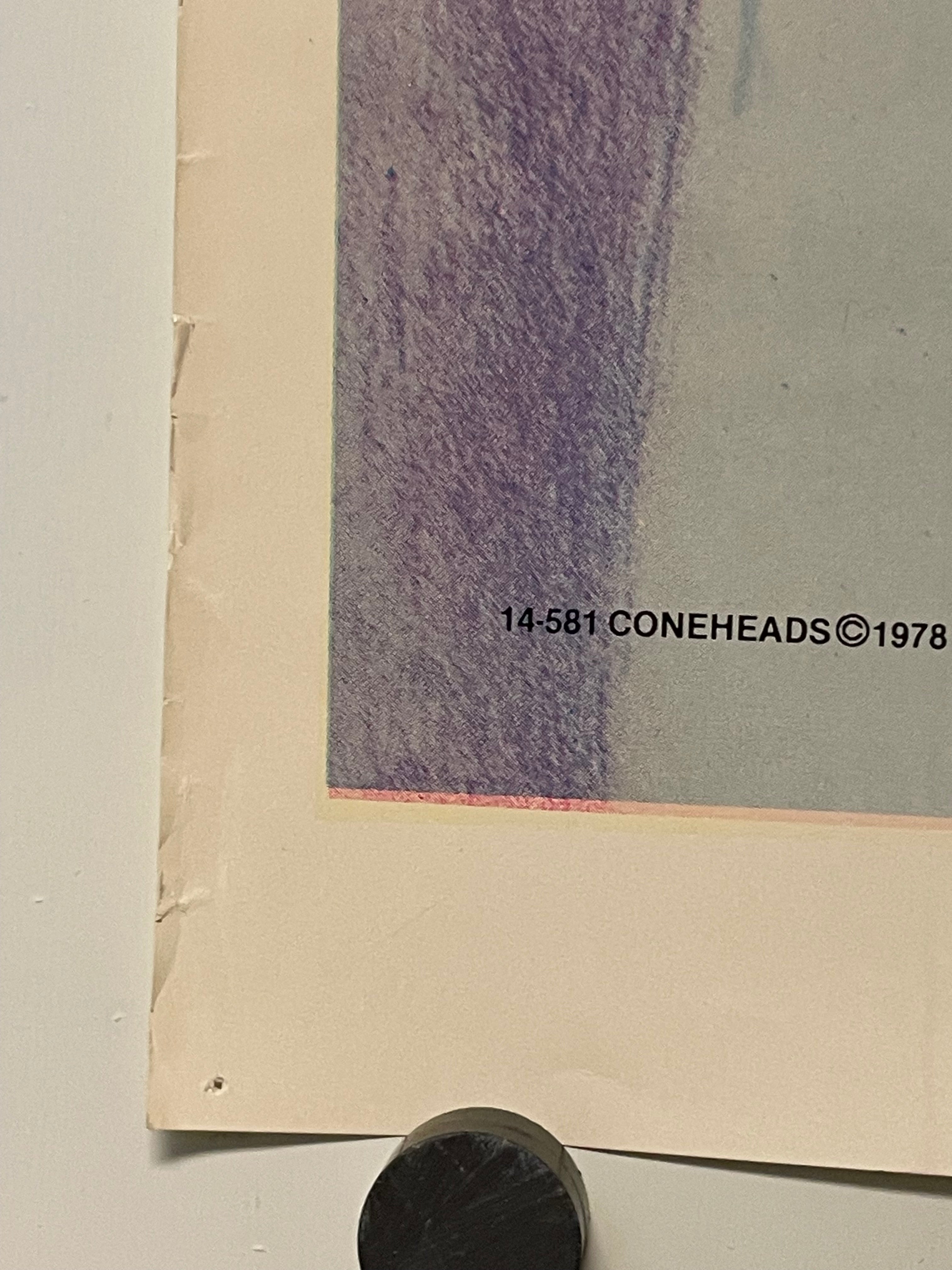 Coneheads, vintage commercial poster for  Saturday Night Live TV Series characters, 1978 - HAPPIEST KID FINDS - Museum-quality antique and vintage posters, original art, preservation and restoration
