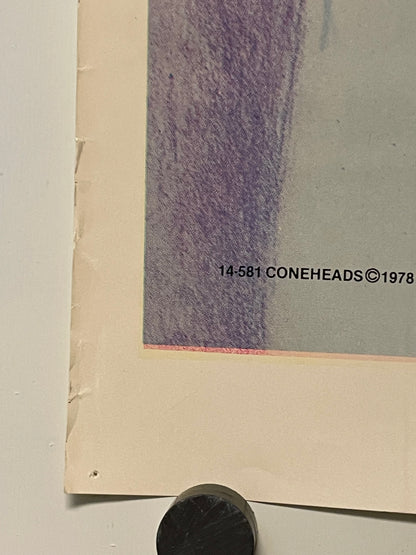 Coneheads, vintage commercial poster for  Saturday Night Live TV Series characters, 1978 - HAPPIEST KID FINDS - Museum-quality antique and vintage posters, original art, preservation and restoration