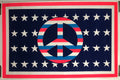 Peace flag, vintage flocked blacklight poster, 1971 - HAPPIEST KID FINDS - Museum-quality antique and vintage posters, original art, preservation and restoration